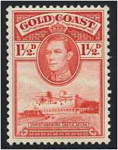 Gold Coast 1938 1½d. Scarlet. SG122.