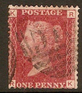 Great Britain 1858 1d Red - Plate 174. SG44.