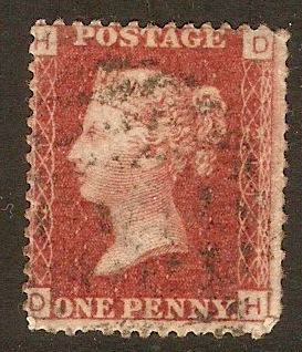 Great Britain 1858 1d Red - Plate 211. SG44.