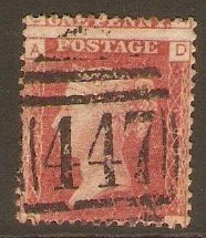 Great Britain 1858 1d Red - Plate 192. SG44.
