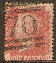 Great Britain 1858 1d Red - Plate 173. SG44.