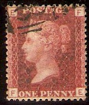 Great Britain 1858 1d Red - Plate 215. SG44.
