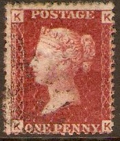 Great Britain 1858 1d Red - Plate 222. SG44.