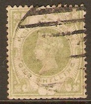 Great Britain 1887 1s Dull green. SG211.