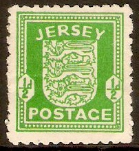 Jersey 1941 ½d Bright green. SG1.