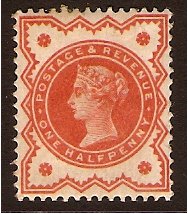 Great Britain 1887 d Orange-vermillion. SG197e.