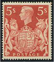 Great Britain 1939 5s. Red. SG477.