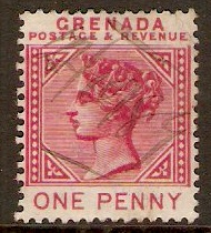 Grenada 1887 1d Red. SG40.