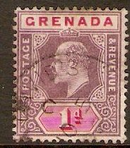 Grenada 1902 1d Purple and red. SG58.