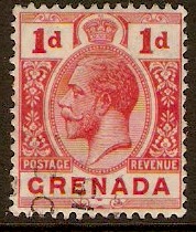 Grenada 1913 1d Scarlet. SG92.