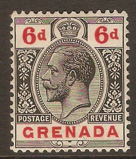 Grenada 1921 6d Black and carmine. SG126.