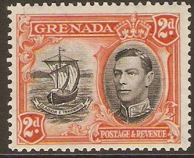 Grenada 1938 2d Black and orange. SG156.