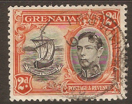 Grenada 1938 2d Black and orange. SG156.