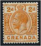 Grenada 1913 2d Orange. SG93.