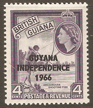 Guyana 1966 4c Violet. SG380.