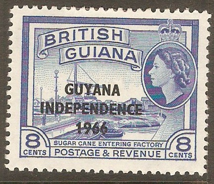 Guyana 1966 8c Ultramarine. SG390.