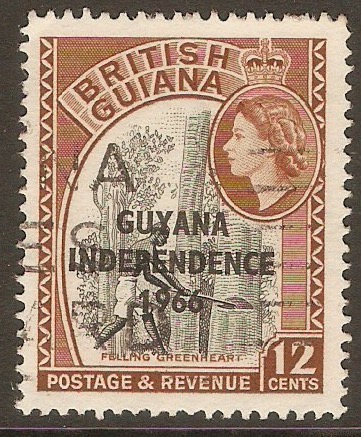 Guyana 1966 12c Black and yellowish brown. SG391.