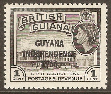 Guyana 1966 1c Black. SG399.