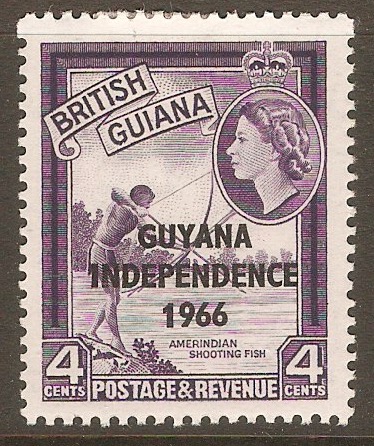 Guyana 1966 4c Violet. SG400.