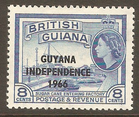 Guyana 1966 8c Ultramarine. SG401.