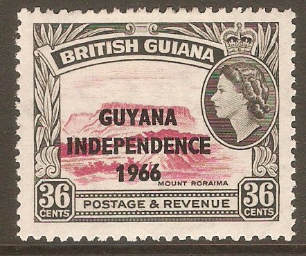 Guyana 1966 36c Rose-carmine and black. SG404.