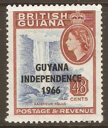 Guyana 1966 48c Bright ultramarine and Venetian red. SG405.