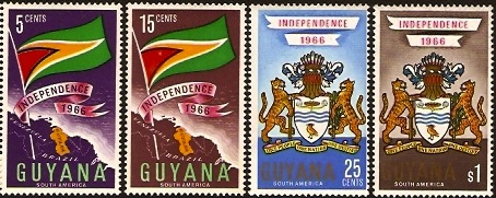 Guyana 1966 Independence Celebration Set. SG408-SG411.