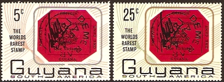 Guyana 1967 Rare Stamp Commemoration. SG414-SG415.