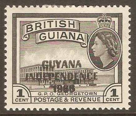 Guyana 1967 1c Black. SG420.