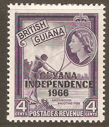 Guyana 1967 4c Violet. SG423.