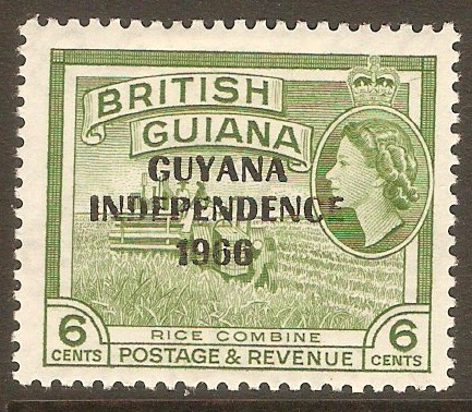 Guyana 1967 6c Yellow-green. SG424.