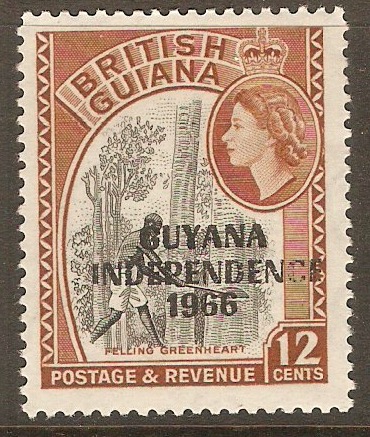 Guyana 1967 12c Black and brown. SG426.