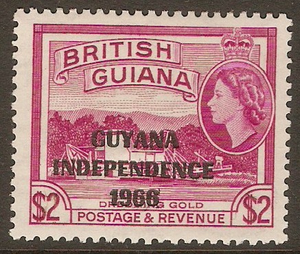 Guyana 1967 $2 Reddish mauve. SG427.