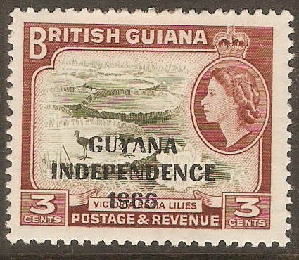 Guyana 1967 3c Brown-olive and red-brown. SG431.