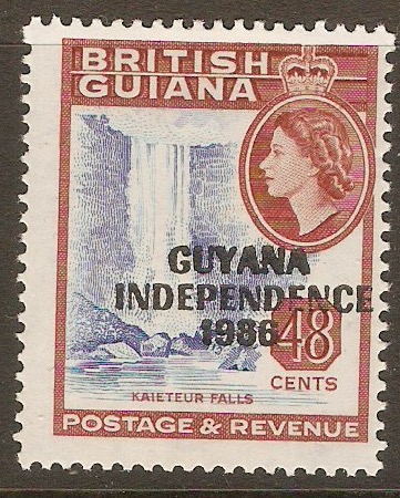 Guyana 1967 48c Bright ultramarine and Venetian red. SG437.