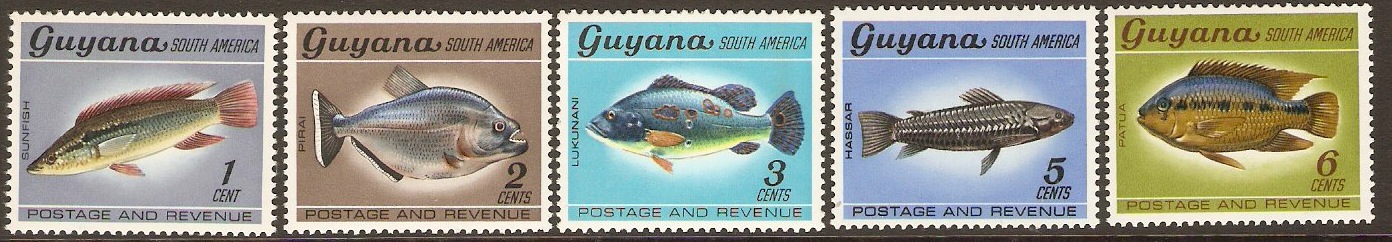 Guyana 1968 Fish Set. SG448-SG452.