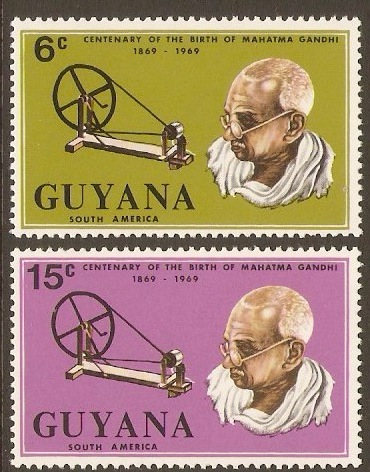 Guyana 1969 Gandhi Set. SG509-SG510.