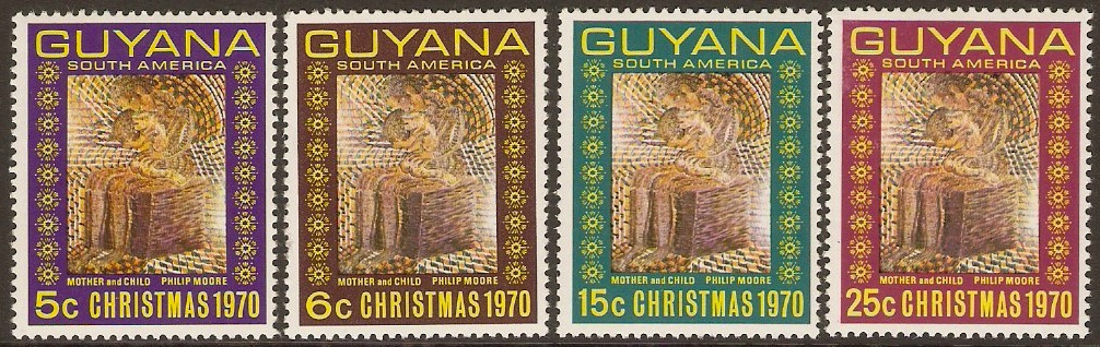 Guyana 1970 Christmas Set. SG527-SG530.