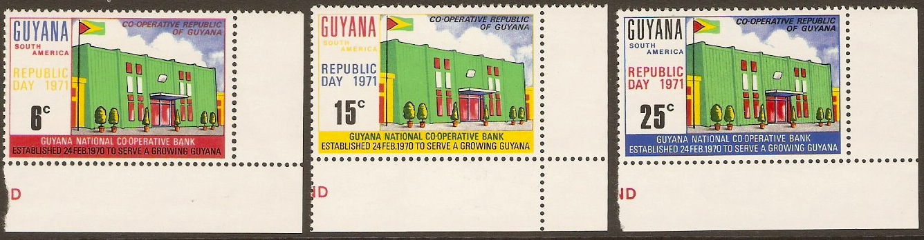 Guyana 1971 Republic Day Set. SG531-SG533.