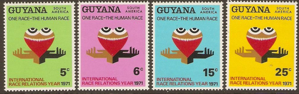 Guyana 1971 Racial Equality Set. SG534-SG537.