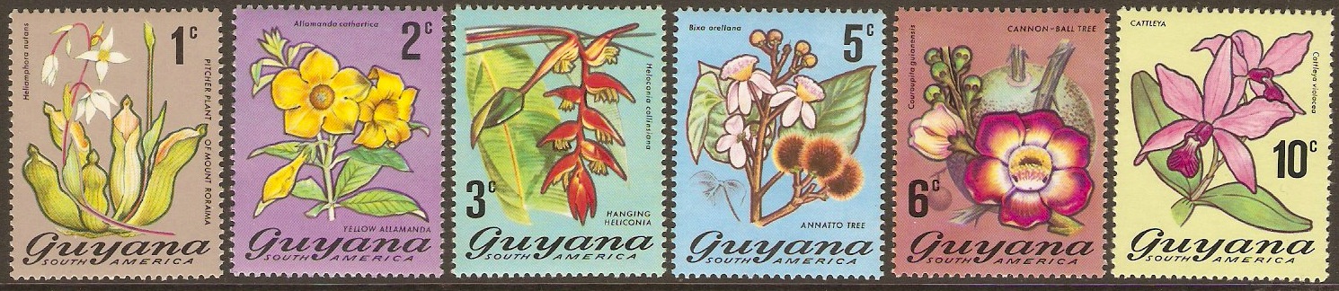 Guyana 1971 Flowering Plants Series. SG542-SG547.