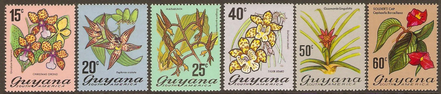 Guyana 1971 Flowering Plants Series. SG548a-SG553.