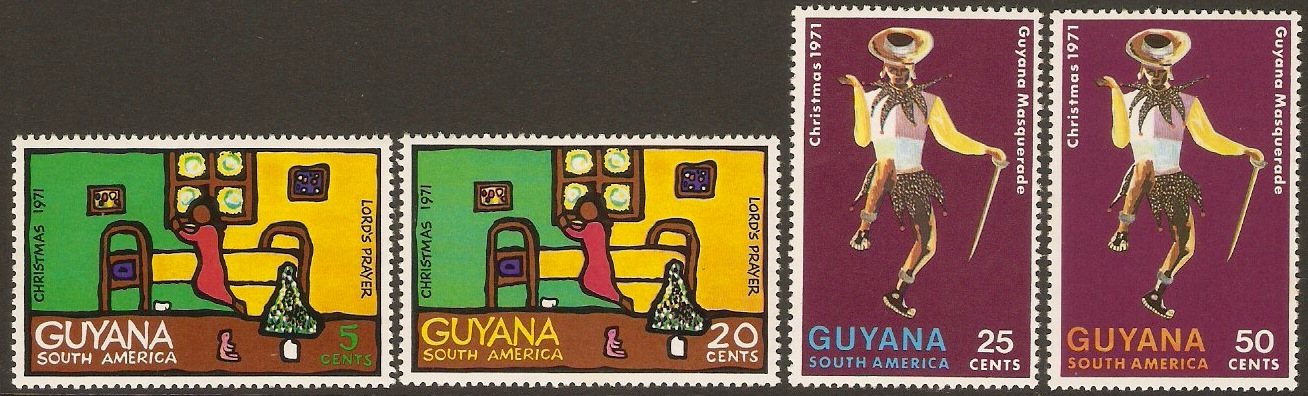 Guyana 1971 Christmas Set. SG557-SG560.