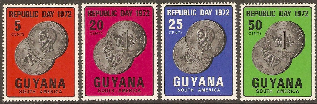 Guyana 1972 Republic Day Set. SG561-SG564.