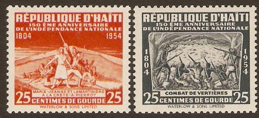 Haiti 1954 Independence Anniversary Set. SG487-SG488.