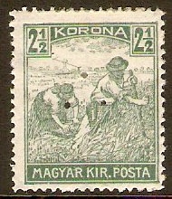 Hungary 1920 2k Deep green. SG381.