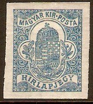 Hungary 1920 (10f) Blue - Newspaper Stamp. SGN401.