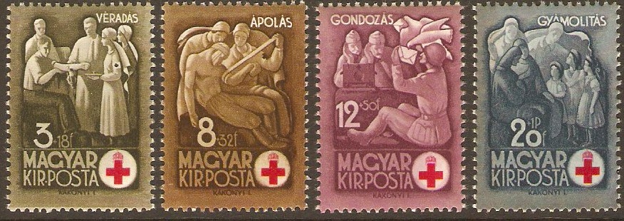 Hungary 1942 Red Cross Set. SG717-SG720.
