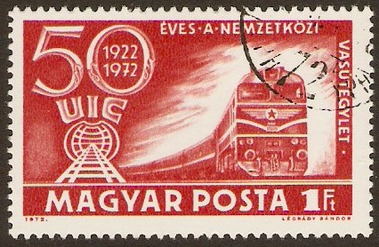 Hungary 1970 1fo Int. Railway Union Stamp. SG2717.