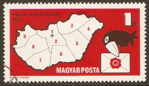 Hungary 1973 1fo Postal Codes Stamp. SG2766.